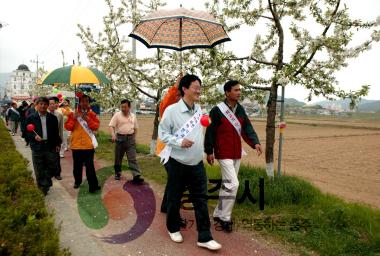 충주시민 사과나무가로수꽃길 걷기대회 의 사진
