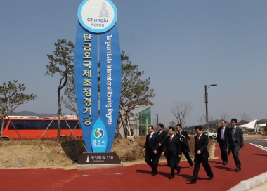 박종길 문광부차관 조정경기장 방문 의 사진