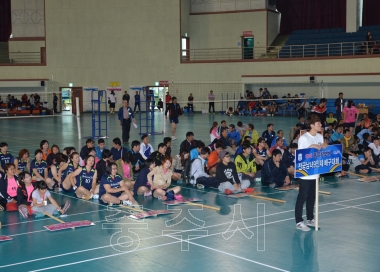 동양일보배 전국남녀 9인조 배구대회 개회식 의 사진