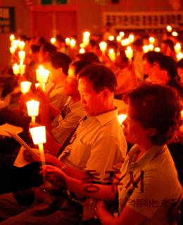 공공기관지방이전배제철회촉구 촛불 행사 사진