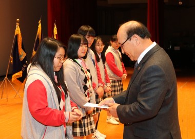 충주시 보흔단체 결의대회 의 사진