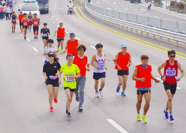 전국장애인체전 마라톤 경기 의 사진