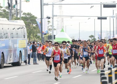 전국장애인체전 마라톤 경기 의 사진