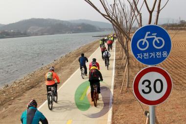 남한강 자전거길 주행점검 행사 사진