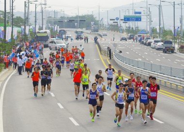 전국장애인체전 마라톤 경기 사진
