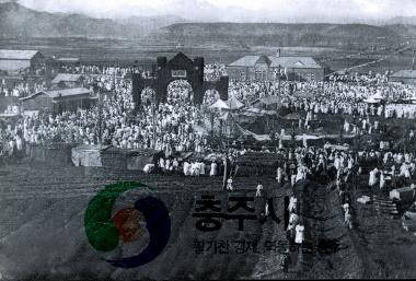 1928년 충북선개통식 사진