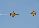 공군비행단 충주세계조정선수권대회 축하 비행 의 사진
